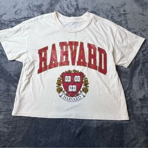 Women's Short Sleeve Cream Crop Top Tee